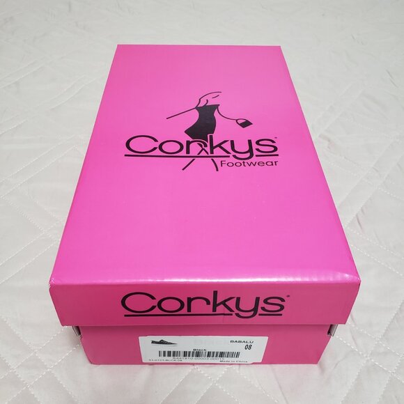 Corkys Babalu Canvas Laceless Slip-On Sneakers Black Women's Size 8 NWT - Picture 10 of 10